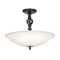 Pembroke Black 3-Light Semi-Flush Mount