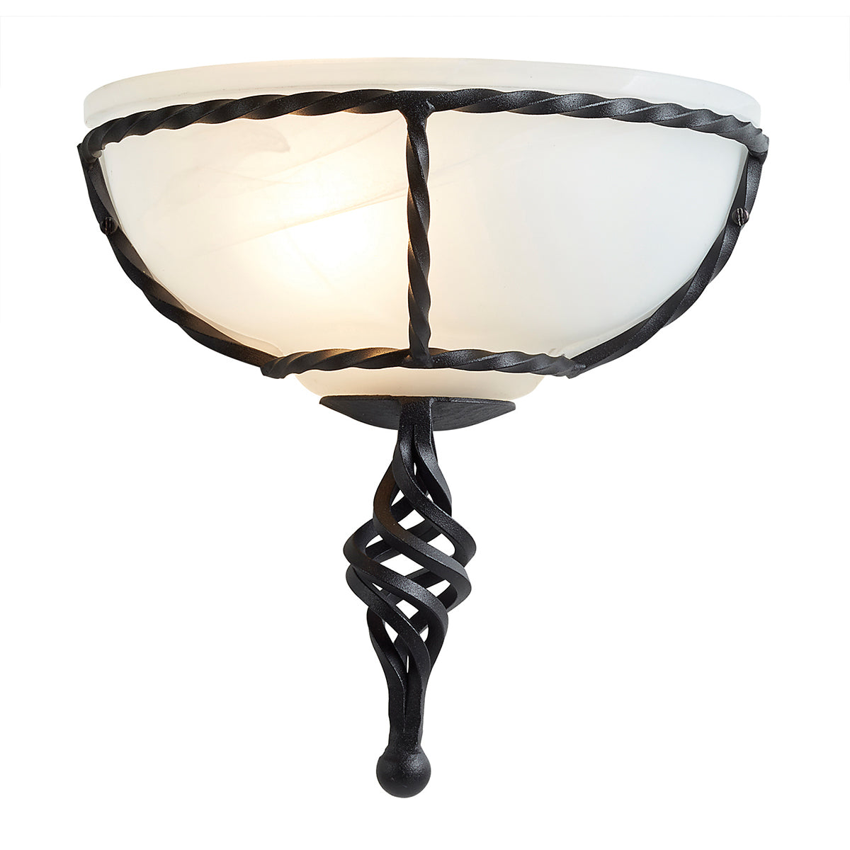 Pembroke Black 1-Light Wall Sconce (Uplighter)
