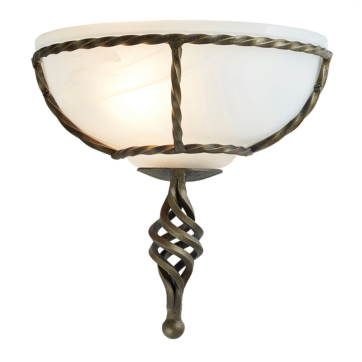 Pembroke Black & Gold 1-Light Wall Sconce (Uplighter)