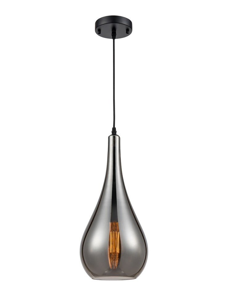 Droplet Smoked Glass  Pendant