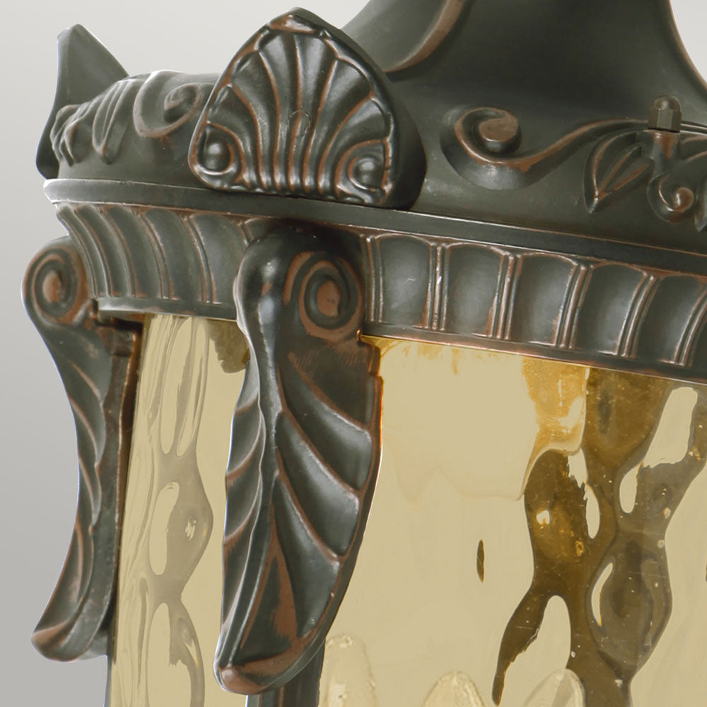 Philadelphia Large Old Bronze 3-Light Downward Wall Lantern