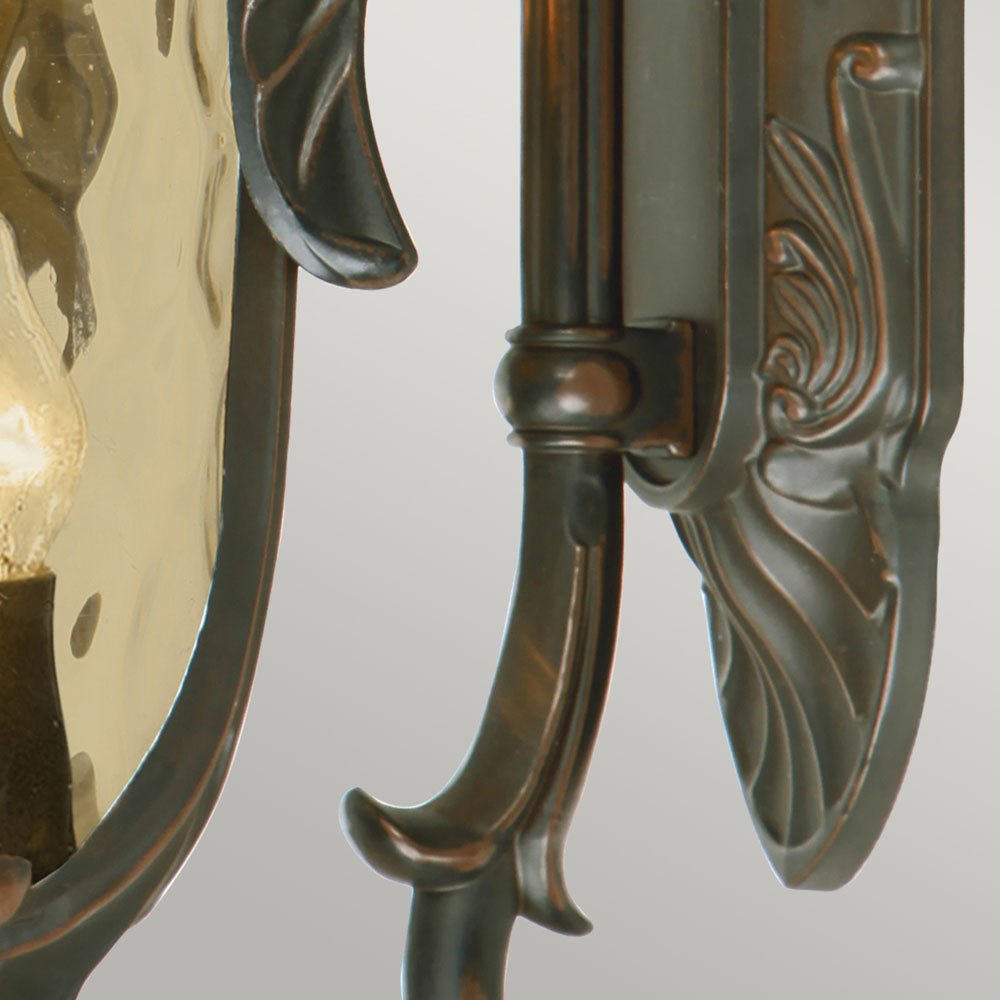 Philadelphia Large Old Bronze 3-Light Downward Wall Lantern