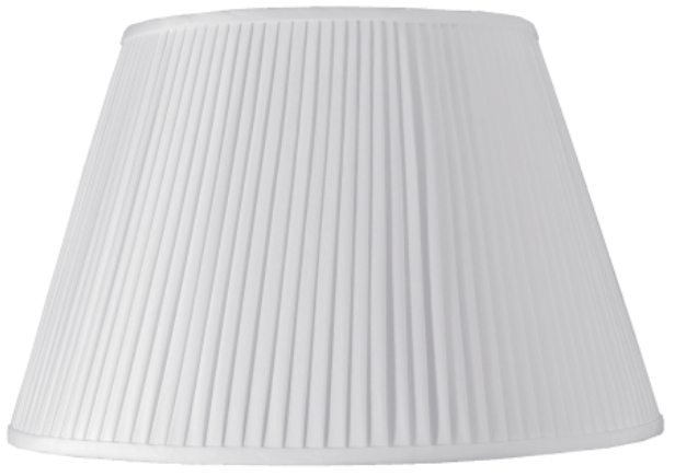 18" Pleated Empire Ivory Lamp Shade