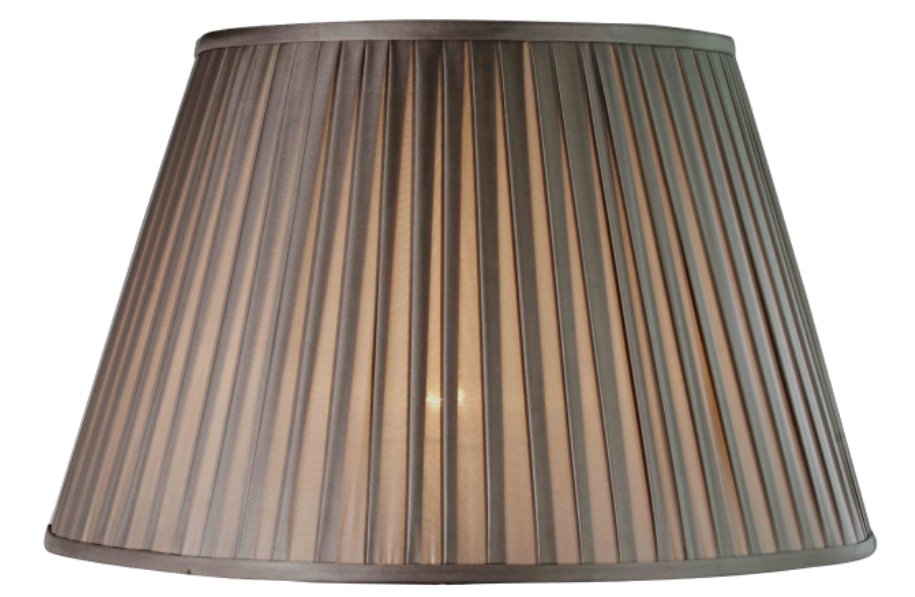 12" Pleated Empire Smoke Lamp Shade