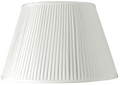12" Pleated Empire White Lamp Shade