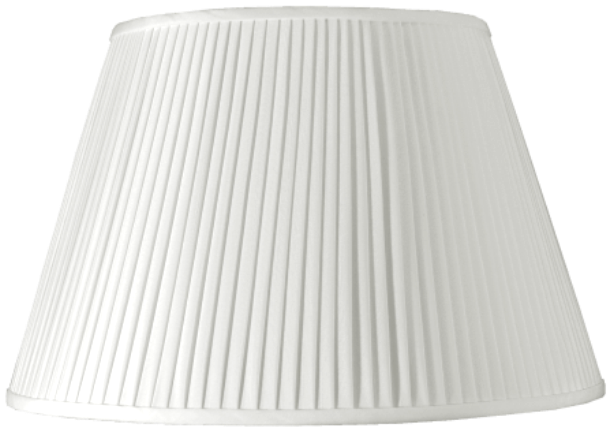 8" Pleated Empire White lamp Shade