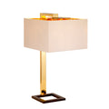 Plein Table Lamp: Dark Brown Base & Cream Shade