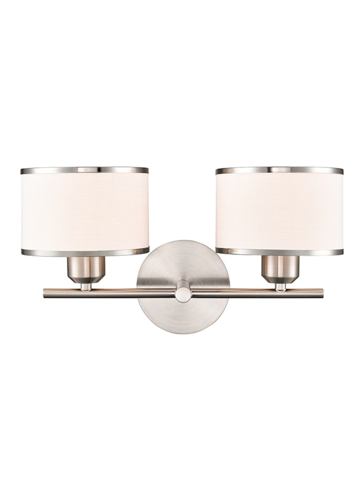 Polaris 2lt Wall Bracket in Satin Nickel