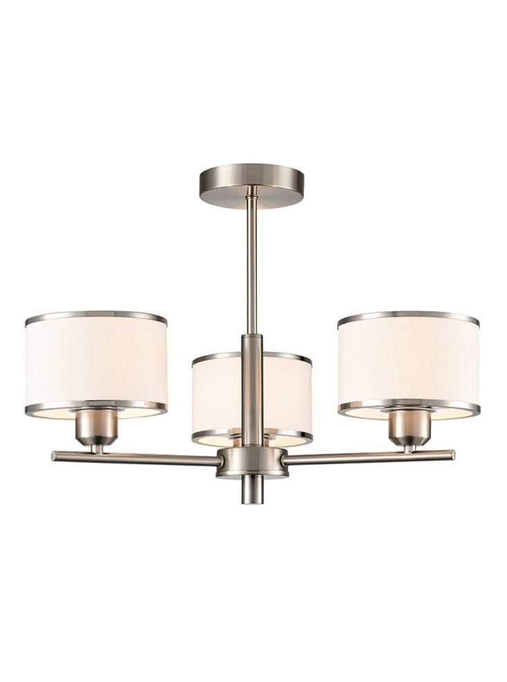 Polaris 3lt Fitting in Satin Nickel