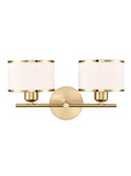 Polaris 2lt Wall Bracket in Aged Brass
