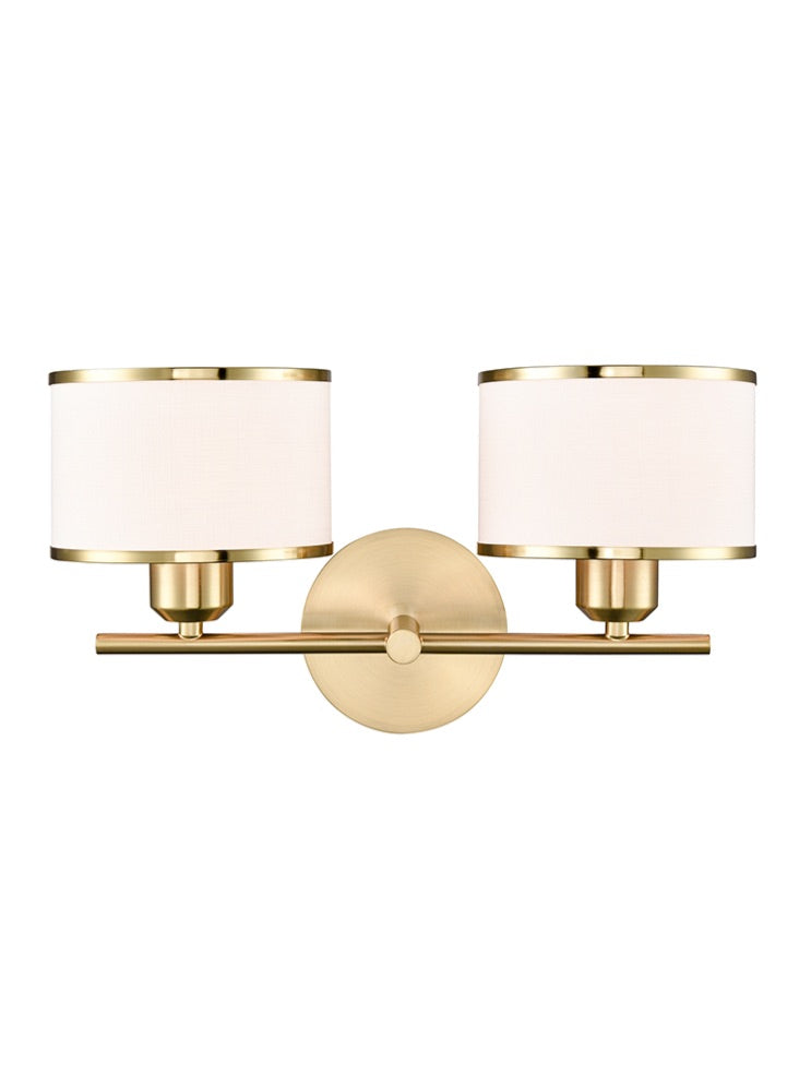 Polaris 2lt Wall Bracket in Aged Brass