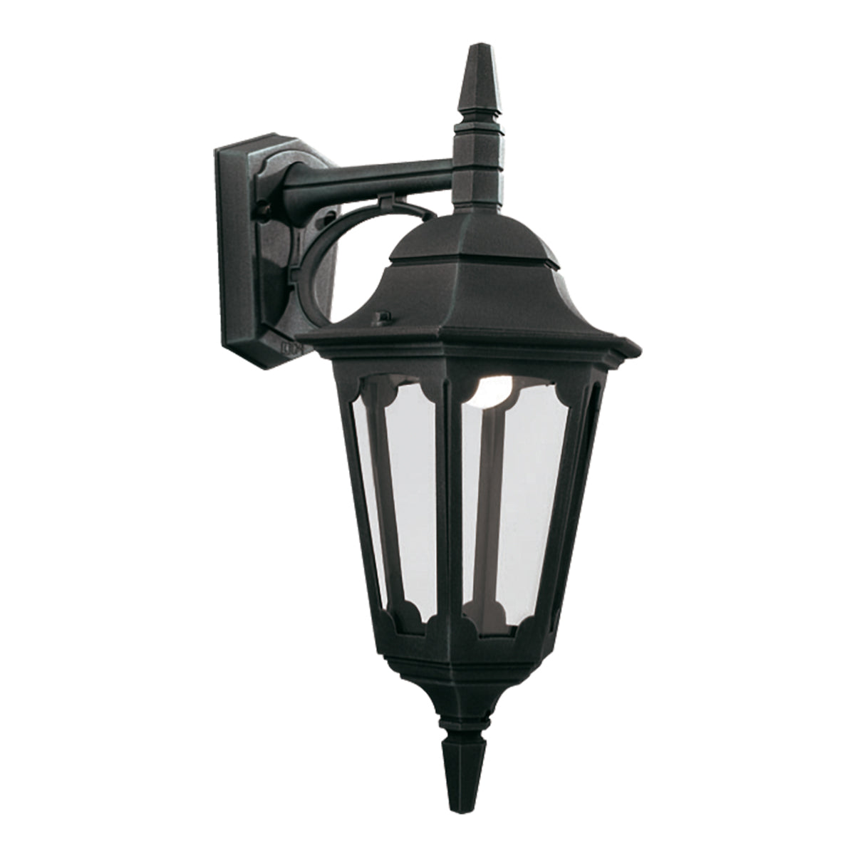 Parish Black 1-Light Down Wall Lantern