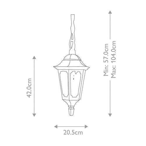 Parish 1 Light Chain Lantern