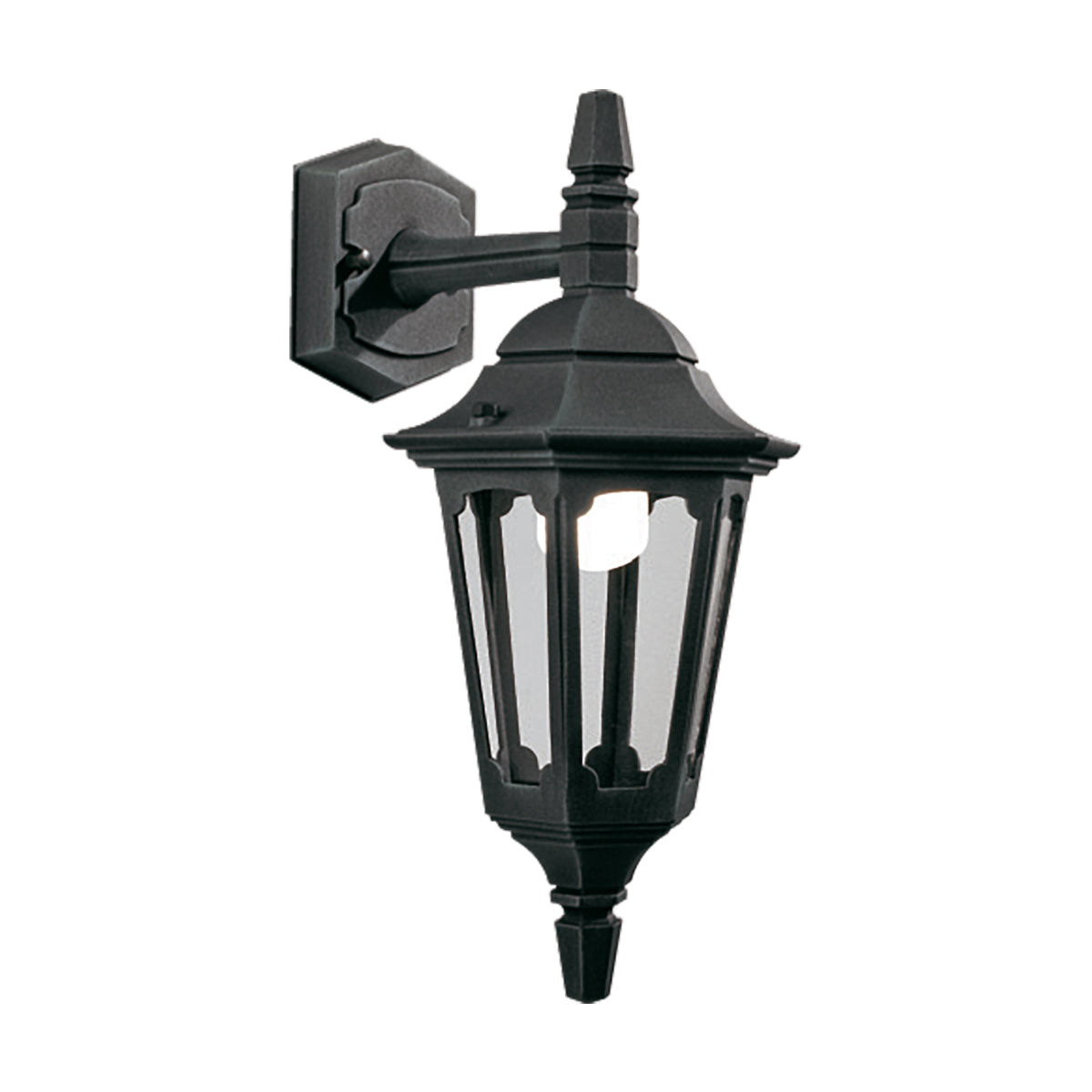 Parish Mini Black 1-Light Down Wall Lantern