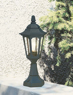 Parish Mini Black 1-Light Pedestal Lantern