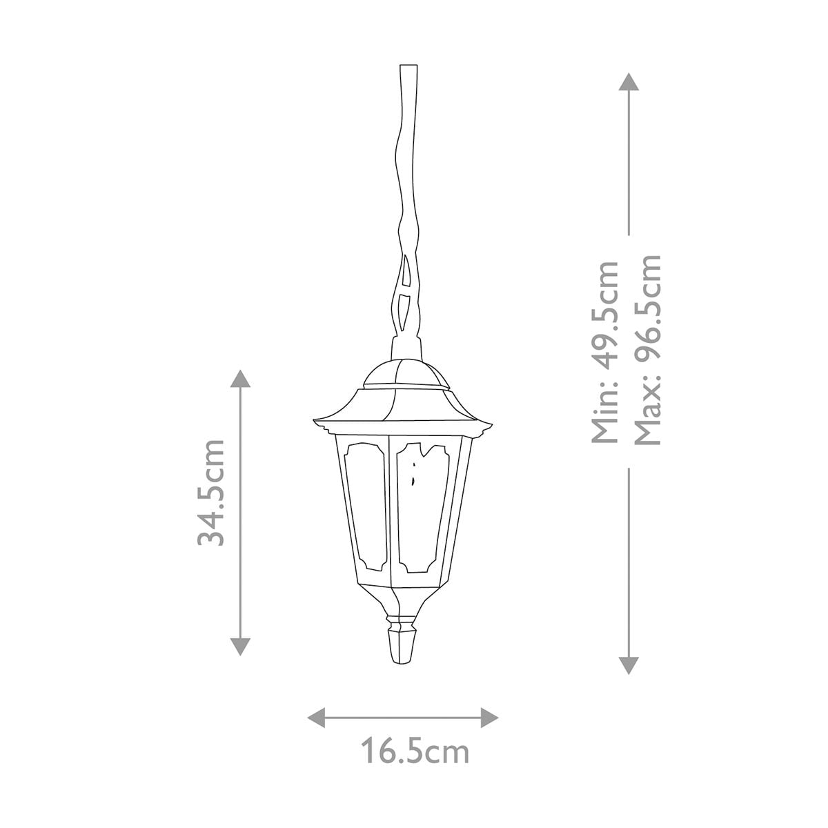 Parish Mini 1 Light Chain Lantern