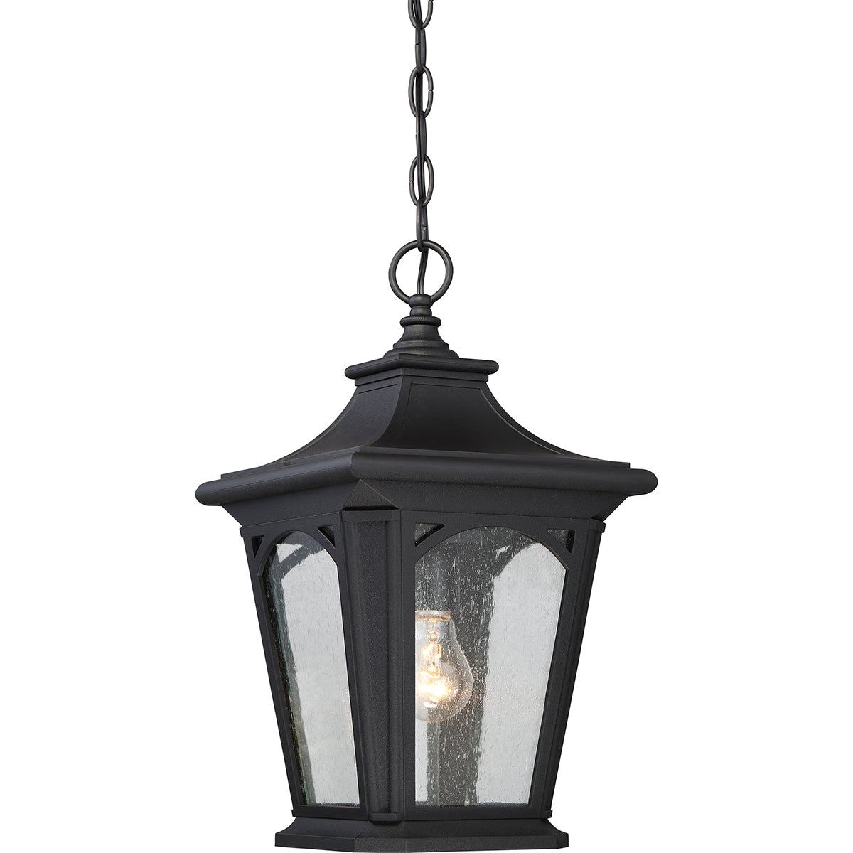 Bedford 1-Light Small Chain Lantern (Mystic Black Finish for Exteriors)