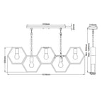 Bismarck 5 Light Linear Pendant