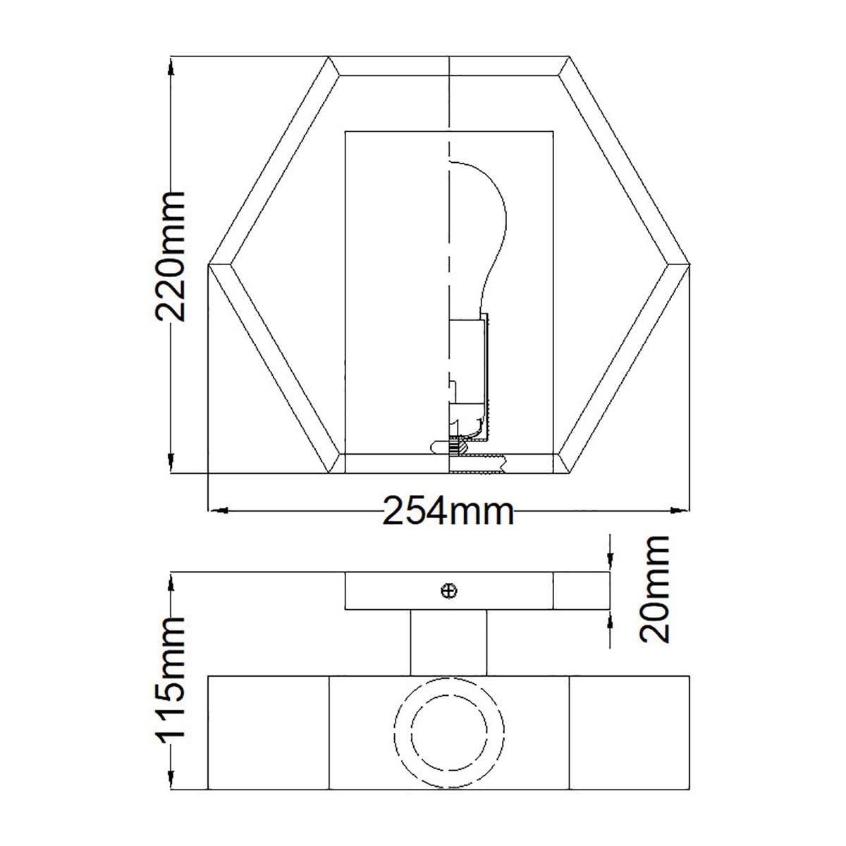 Bismarck 1 Light Wall Light