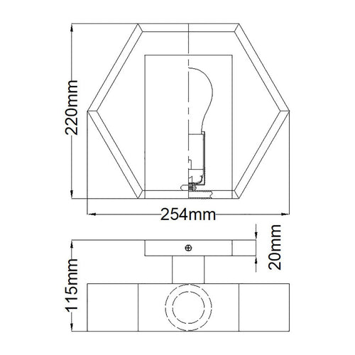 Bismarck 1 Light Wall Light
