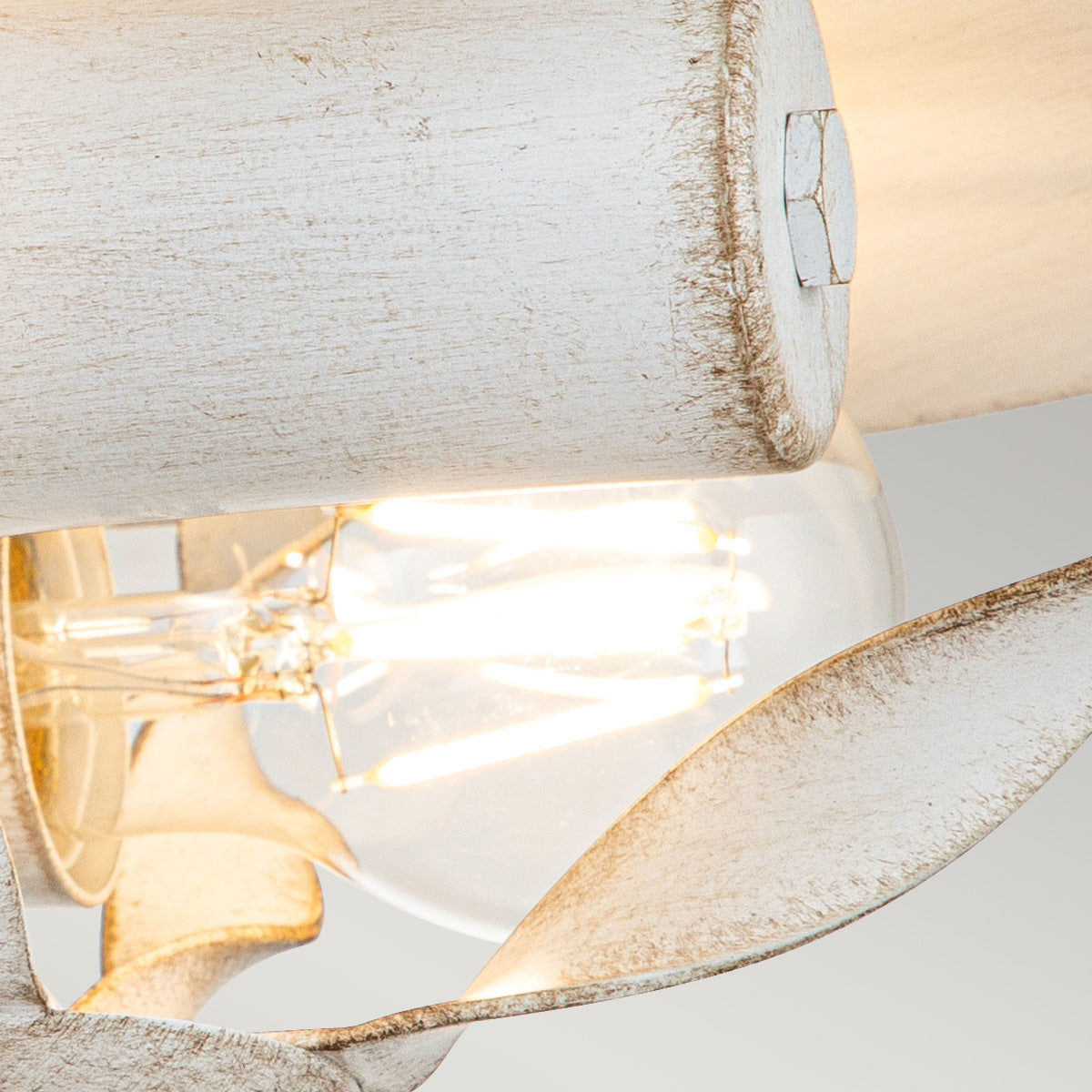 Bradbury Antique White 2-Light Flush Mount Ceiling Light