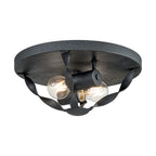 Bradbury Grey Ash 2-Light Flush Mount Ceiling Light