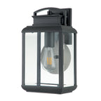Byron Medium Graphite Outdoor Wall Lantern (Vintage Style)