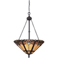 Cambridge 3-Light Tiffany Style Pendant (Art Nouveau Design)