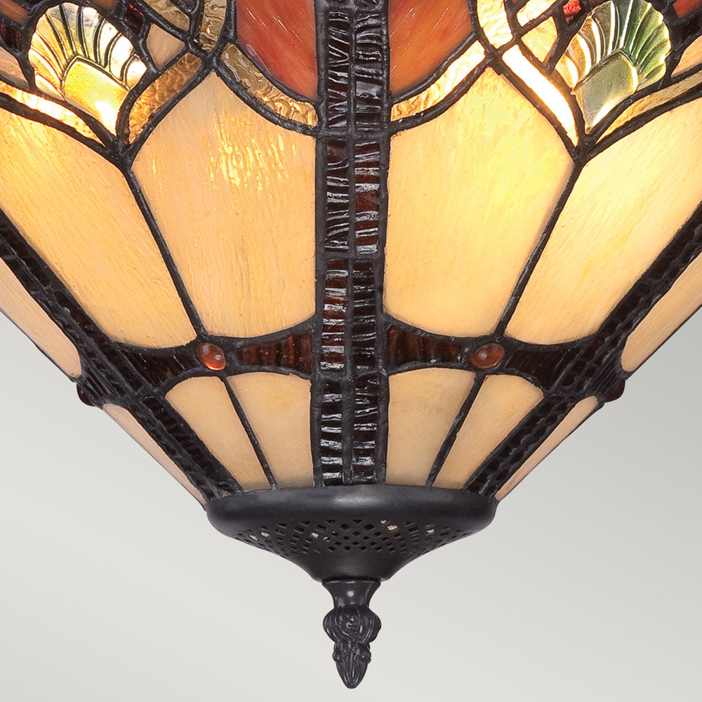Cambridge 2-Light Large Tiffany Semi-Flush Mount