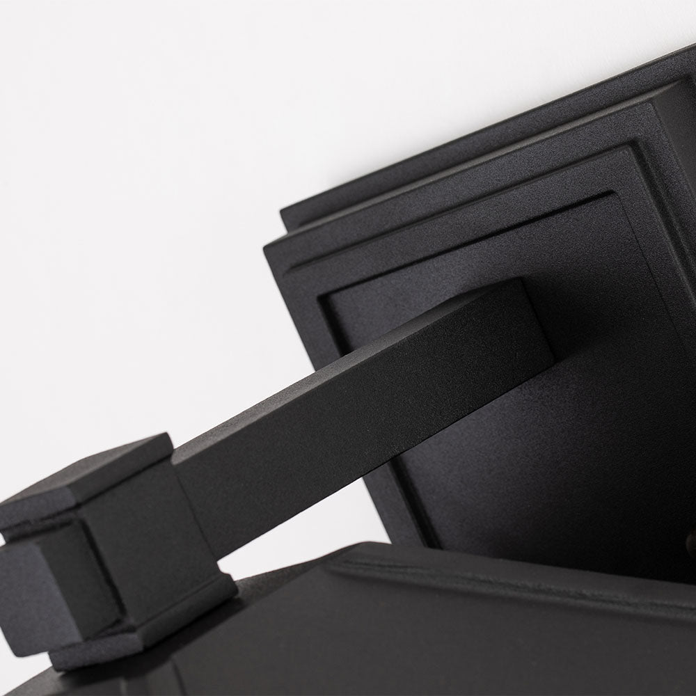 Cedar Point Large Black Outdoor Wall Lantern (Seedy Glass)