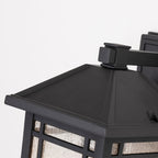 Cedar Point Small Black Outdoor Wall Lantern (Seedy Glass)