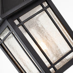 Cedar Point Black Hanging Lantern (Seedy Glass)