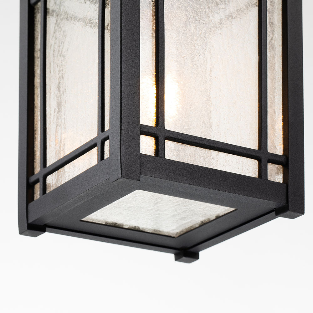 Cedar Point Black Hanging Lantern (Seedy Glass)