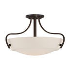 Chantilly 3-Light Semi-Flush Mount (Opal Etched Glass)