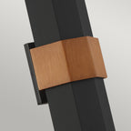 Chasm Large Black Outdoor Wall Lantern (Geometric Design)