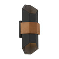 Chasm Medium Black Outdoor Wall Lantern (Geometric Design)