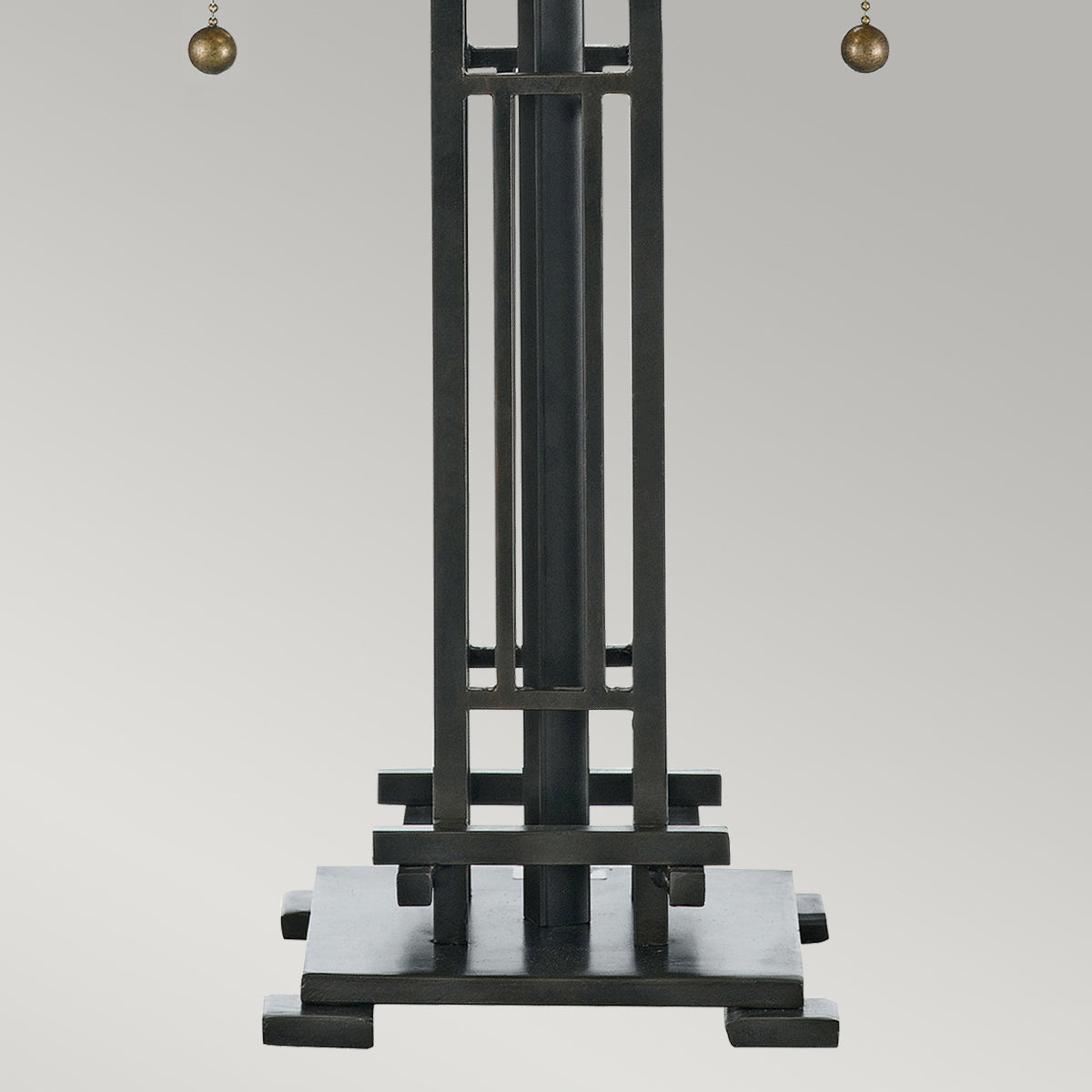 Chastain 2-Light Arts & Crafts Desk Lamp (Amber Glass & Vintage Bronze)