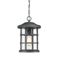 Crusade 1-Light Chain Lantern (Black - Craftsman Inspired)