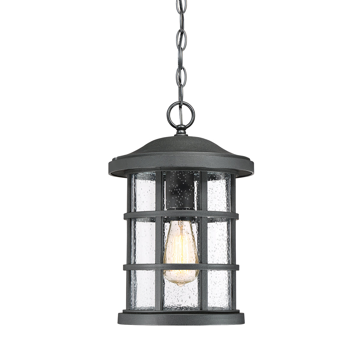 Crusade 1-Light Chain Lantern (Black - Craftsman Inspired)