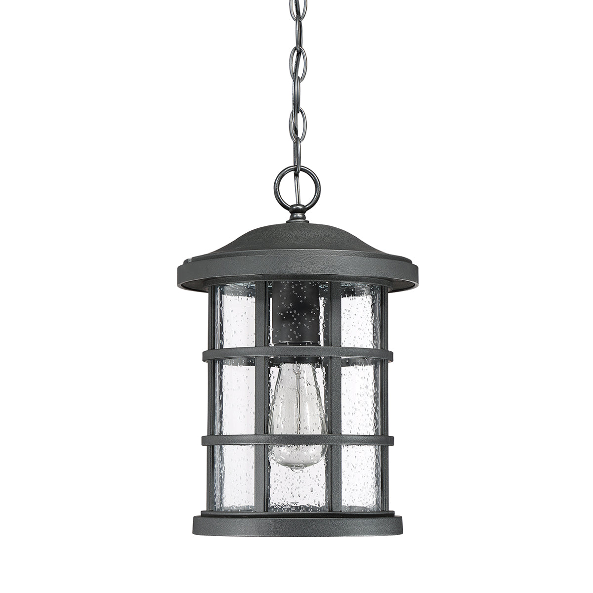 Crusade 1-Light Chain Lantern (Black - Craftsman Inspired)