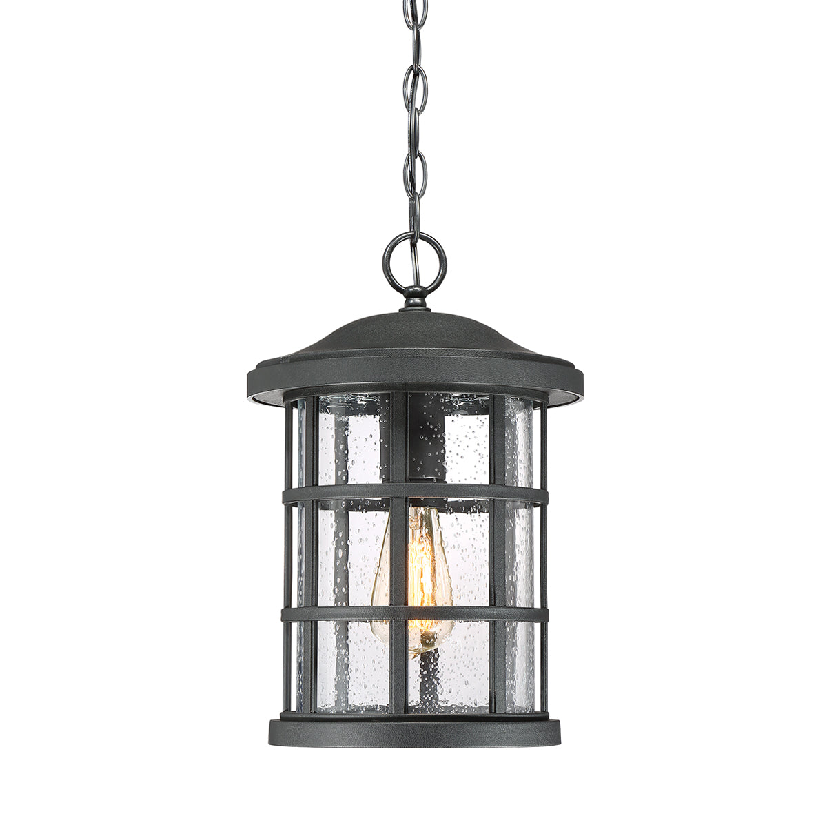 Crusade 1-Light Chain Lantern (Black - Craftsman Inspired)
