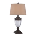 Dennison 1-Light Table Lamp (Polished Nickel with Tan Shade)