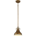 Emery 1-Light Mini Pendant (Weathered Brass - Classic Americana Style)