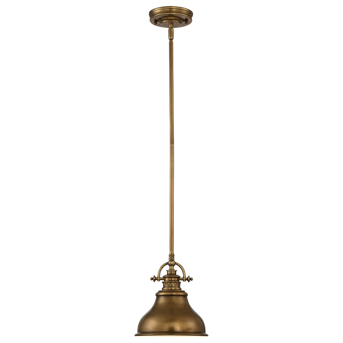 Emery 1-Light Mini Pendant (Weathered Brass - Classic Americana Style)