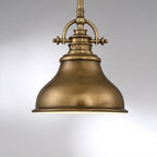 Emery 1-Light Mini Pendant (Weathered Brass - Classic Americana Style)