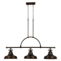 Emery 3-Light Palladian Bronze Island Pendant (Classic Americana Style)