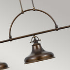 Emery 3-Light Palladian Bronze Island Pendant (Classic Americana Style)