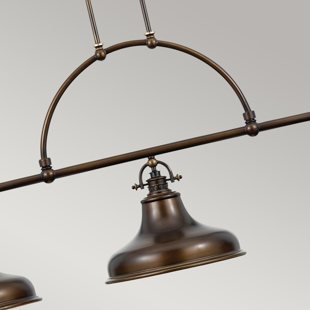 Emery 3-Light Palladian Bronze Island Pendant (Classic Americana Style)