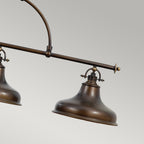 Emery 3-Light Palladian Bronze Island Pendant (Classic Americana Style)