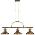 Emery 3-Light Weathered Brass Island Chandelier (Classic Americana Style)